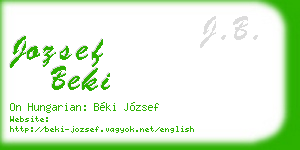jozsef beki business card