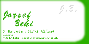 jozsef beki business card